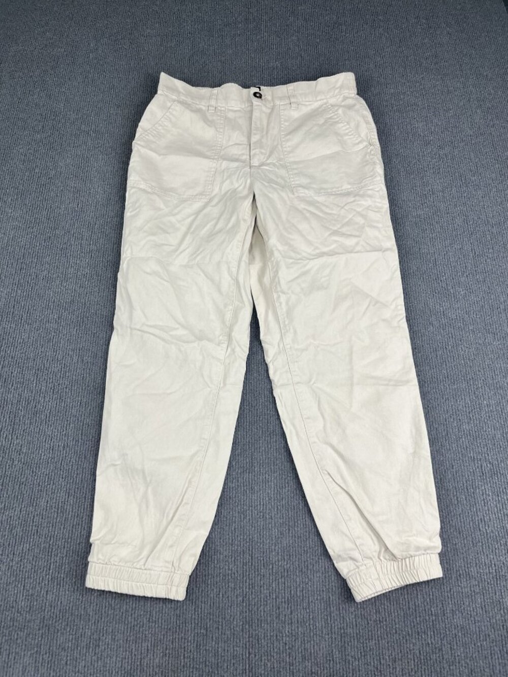 Gap Womens Beige Jogger Pants Size M Elastic Cuffs